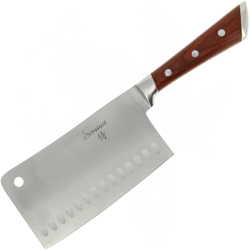 Samurai Kitchen Knife Collection Cleaver Knife Wood Handle