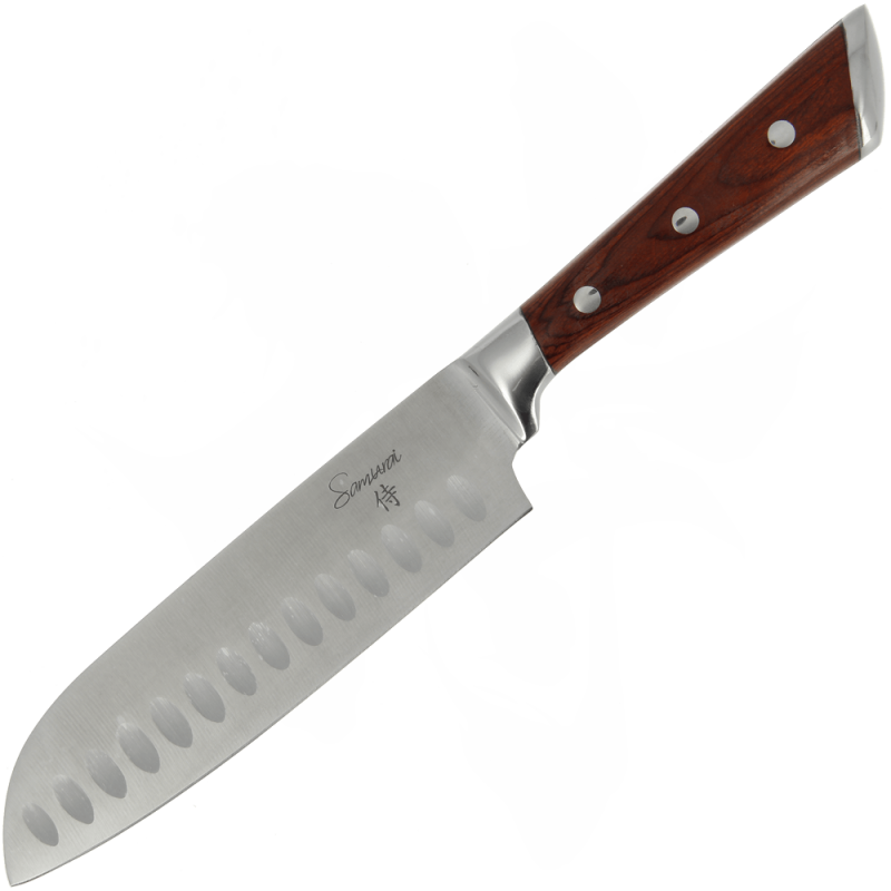 Samurai Kitchen Knife Collection Santoku Knife Wood Handle