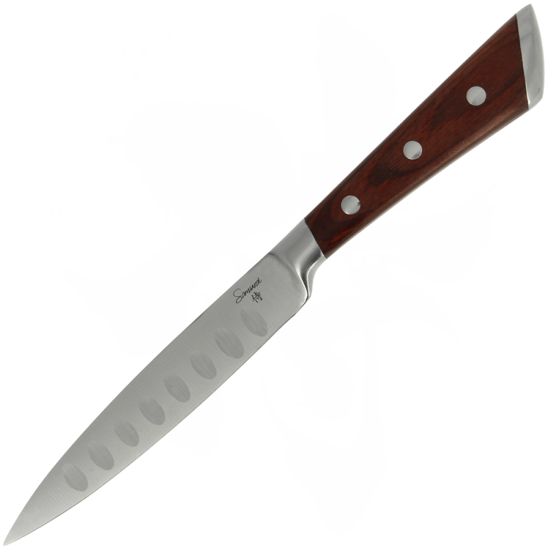 Samurai Kitchen Knife Collection Utility Knife Wood Handle